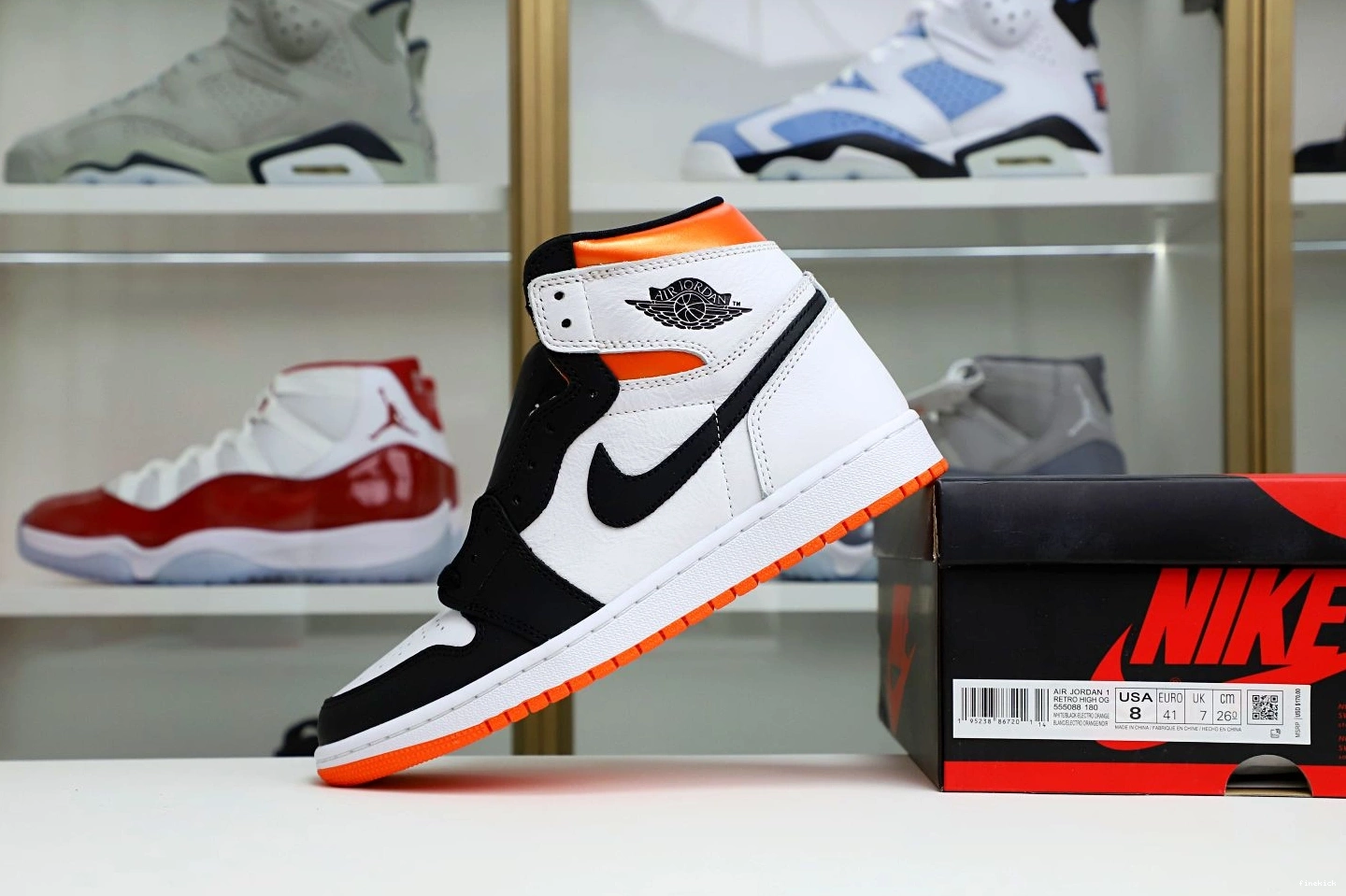 Electro Retro Air Jordan 1 Orange' High OG 0806